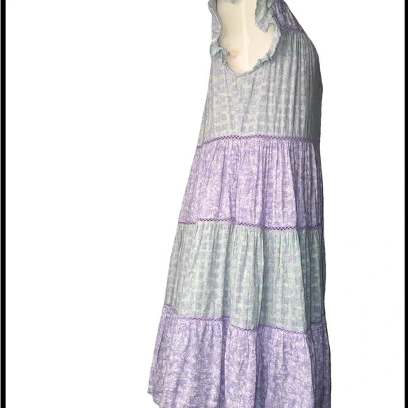 Roller Rabbit Lavender and White Midi Dress - Picture 2 of 9